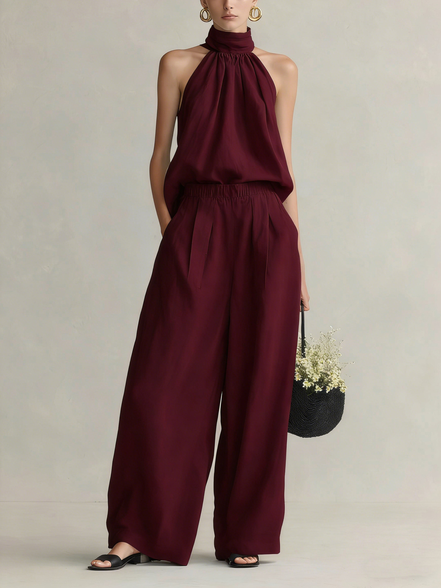 Linen Pant Wide - 여성 2026 여름 신상 스타일 민소매