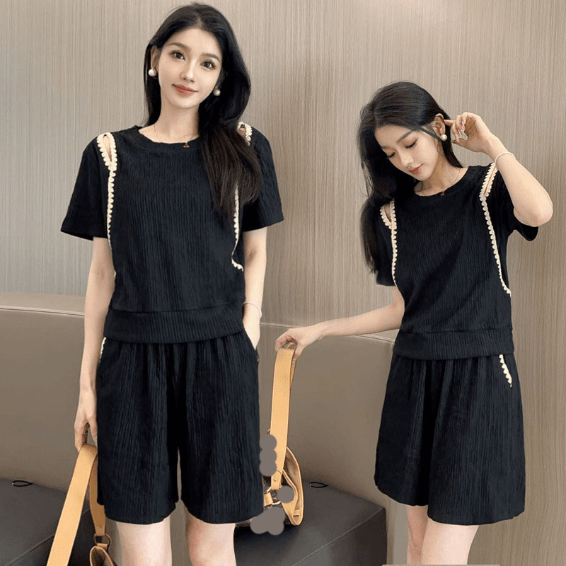 Blouse Off Shoulder - 한국어 패션 오프 숄더 티셔츠 투피스