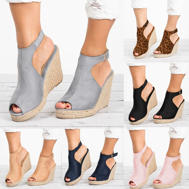 Wedge Espadrille Women - 편안한 버클 스트랩 플랫폼 슈즈 여성용