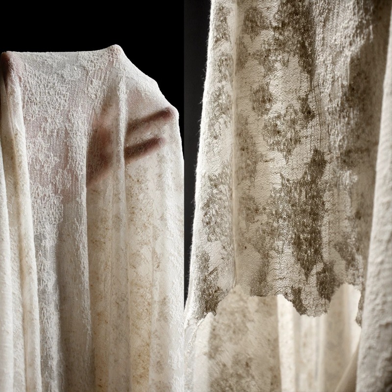 Linen Dress Wrap - 디스트레스드 빈티지 질감의 면 린넨 니트