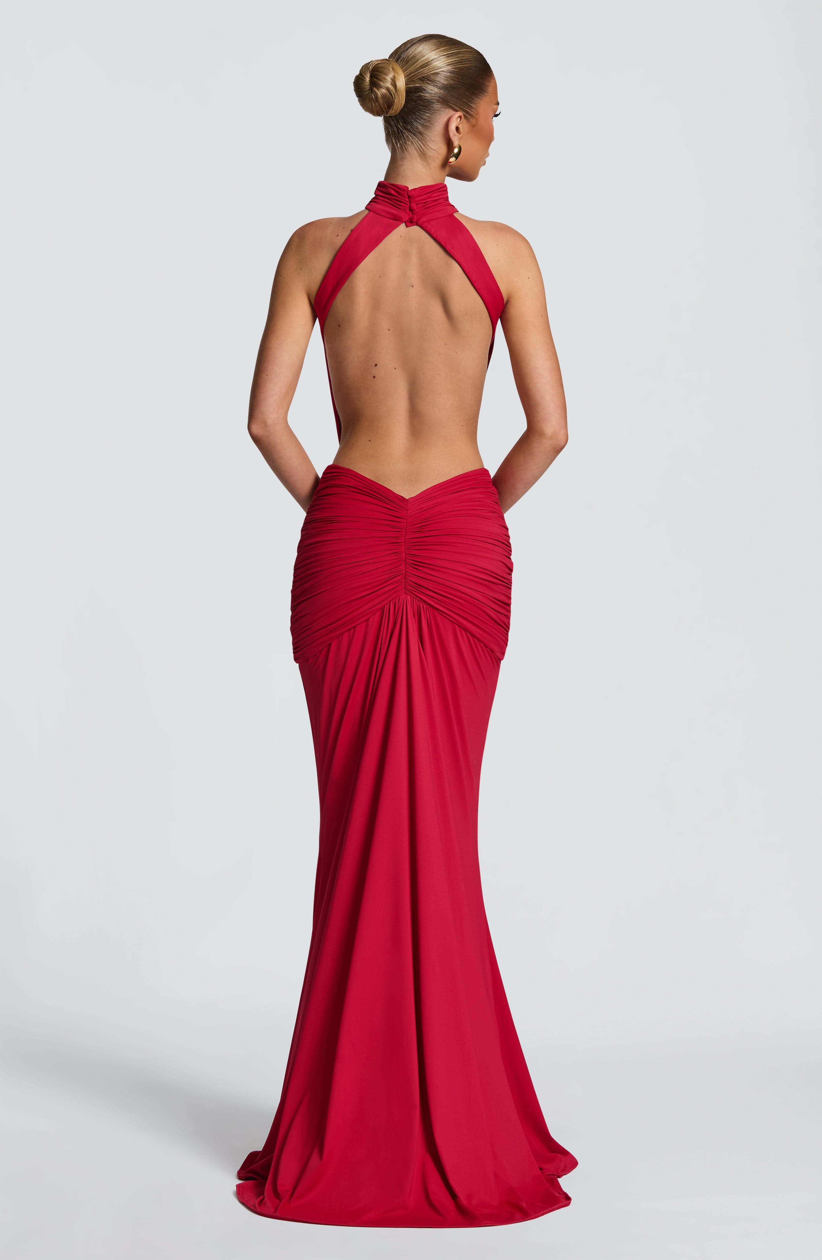 Maxi Dress Halter - 홀터 하이넥 컷아웃 허리 백리스 맥시