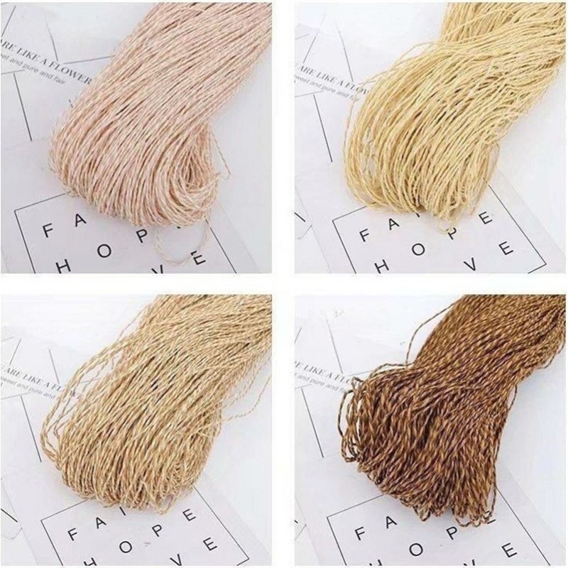 Crochet Bag Raffia - 200g 2겹 면 라피아 실 손뜨개