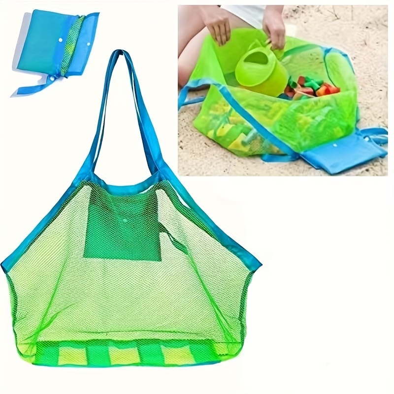 Tote Bag Beach - 1pc 대형 메쉬 비치 토트백 접이식