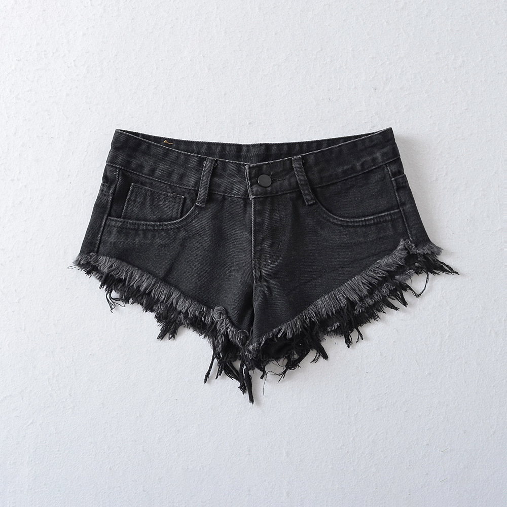Shorts Denim Frayed - Y2K 섹시 숏 데님 반바지 여성