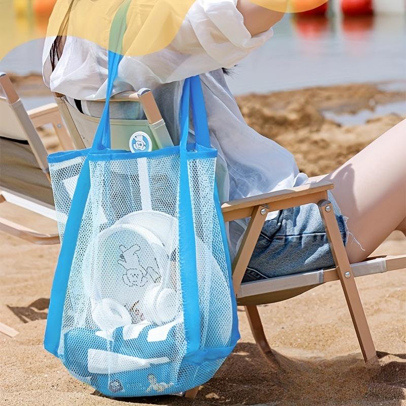 Tote Bag Beach - 다채로운 색상의 대형 메쉬 비치백, 모래