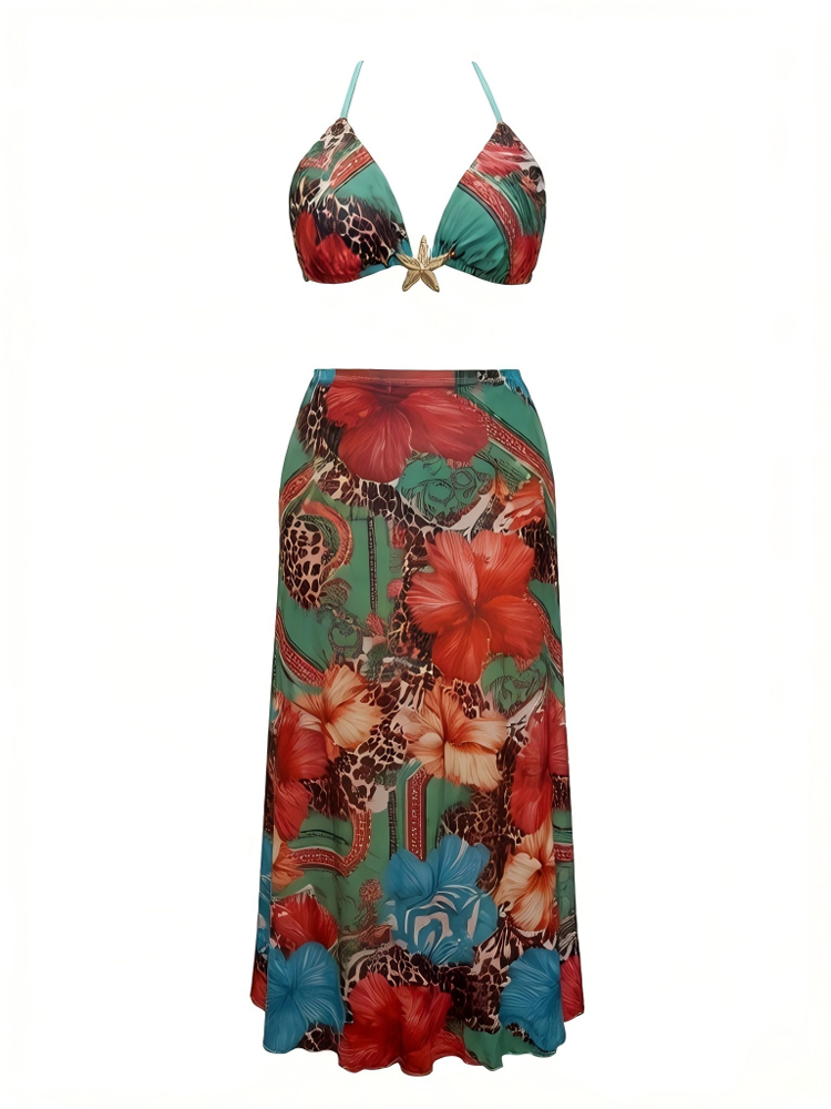 여성 플러스 사이즈 여름 보헤미안 플로럴 맥시 드레스  - Maxi Dress Halter 리뷰 및 가격