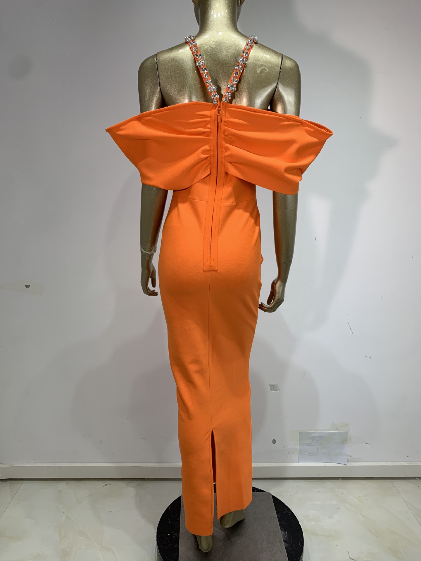 여성 유럽풍 미국풍 라인스톤 홀터 오프숄더 붕대형 맥시 - Maxi Dress Halter 리뷰 및 가격