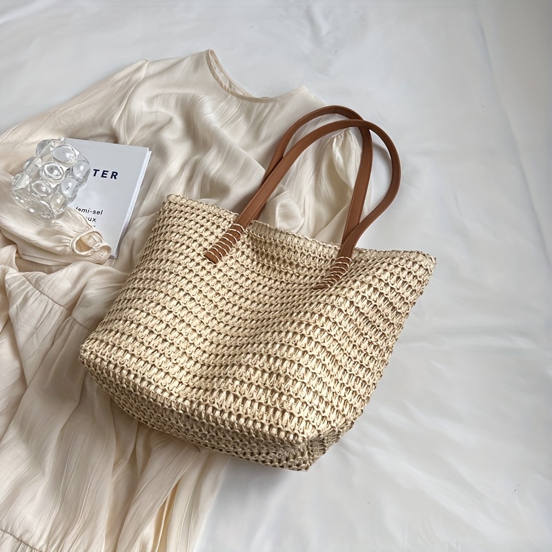 여행용 지퍼가 달린 패셔너블하고 다재다능한 여성용 직조 - Crochet Bag Raffia 리뷰 및 가격