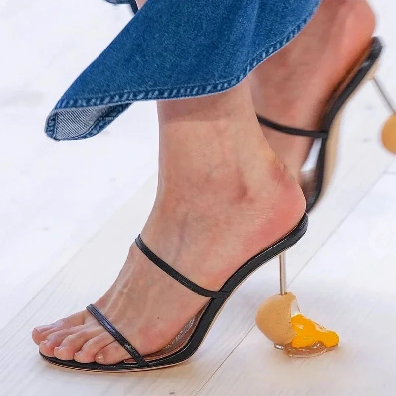 여름 스트랩 샌들 오픈 발가락 하이힐 이상한 뒤꿈치 계 - Sandal Strappy Heeled 리뷰 및 가격