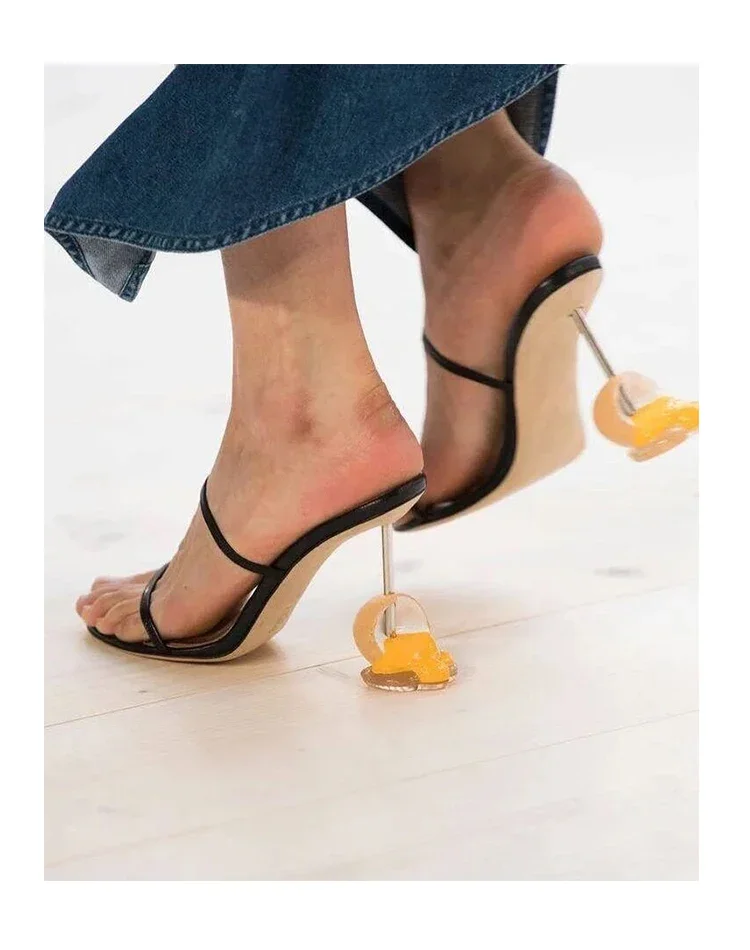 여름 스트랩 샌들 오픈 발가락 하이힐 이상한 뒤꿈치 계 - Sandal Strappy Heeled 리뷰 및 가격