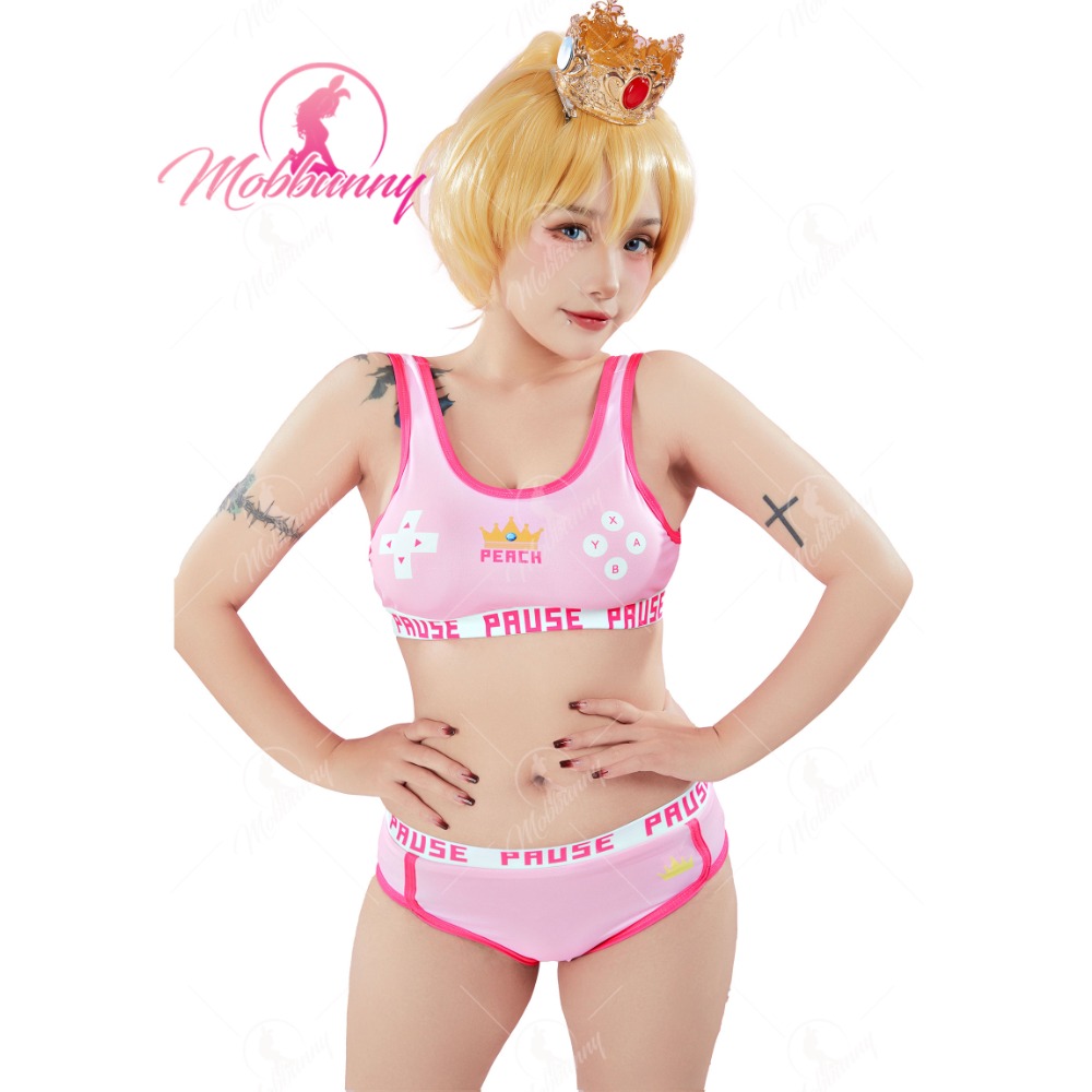 MOBBUNNY 복숭아 파생 스포츠 탱크 탑과 간략한  - Bralette Triangle Set 리뷰 및 가격