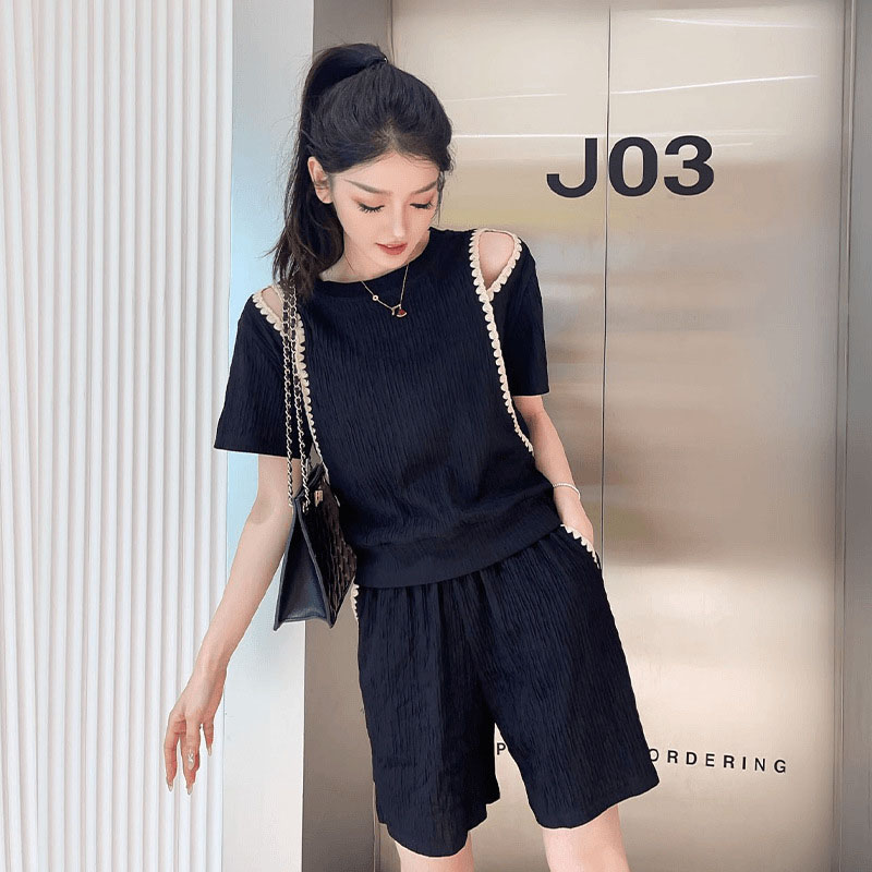 한국어 패션 오프 숄더 티셔츠 투피스 세트 여성 모든  - Blouse Off Shoulder 리뷰 및 가격