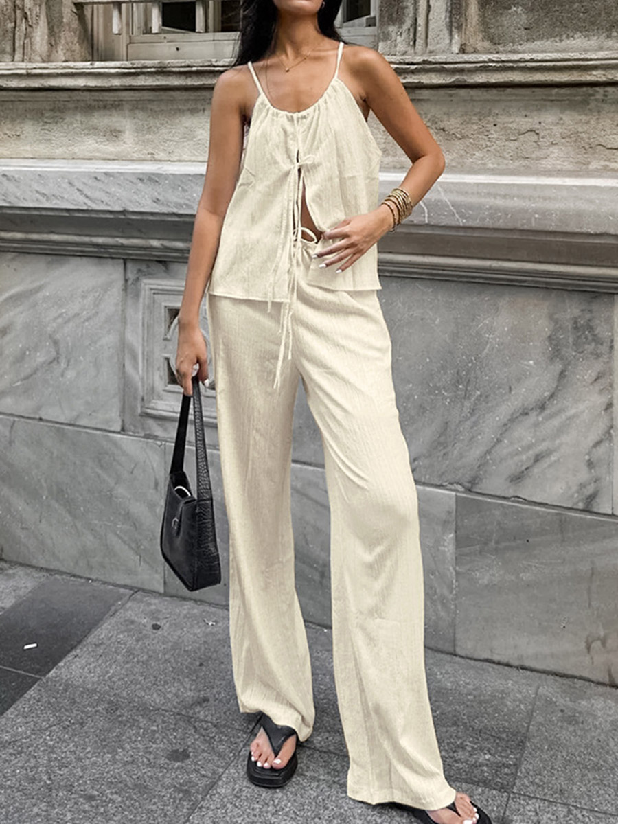 2026 여성 투피스 세트 여성용 매칭 세트 홀터 스파 - Linen Pant Wide 리뷰 및 가격