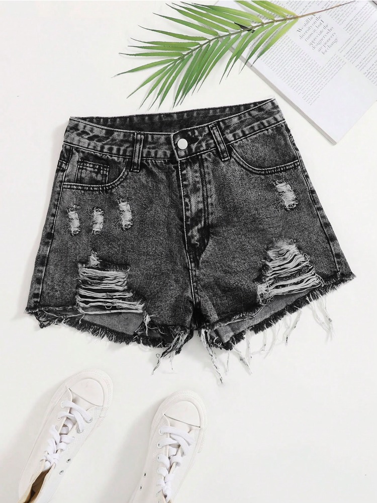 2026 뉴 빈티지 워싱 데님 반바지 여성 하이웨이스트 - Shorts Denim Frayed 리뷰 및 가격