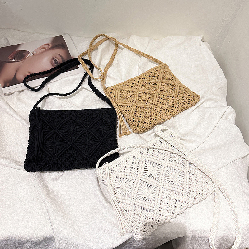 패션 짠 중공 어깨 가방 짚 여름 Crossbody 해 - Crochet Bag Raffia 리뷰 및 가격