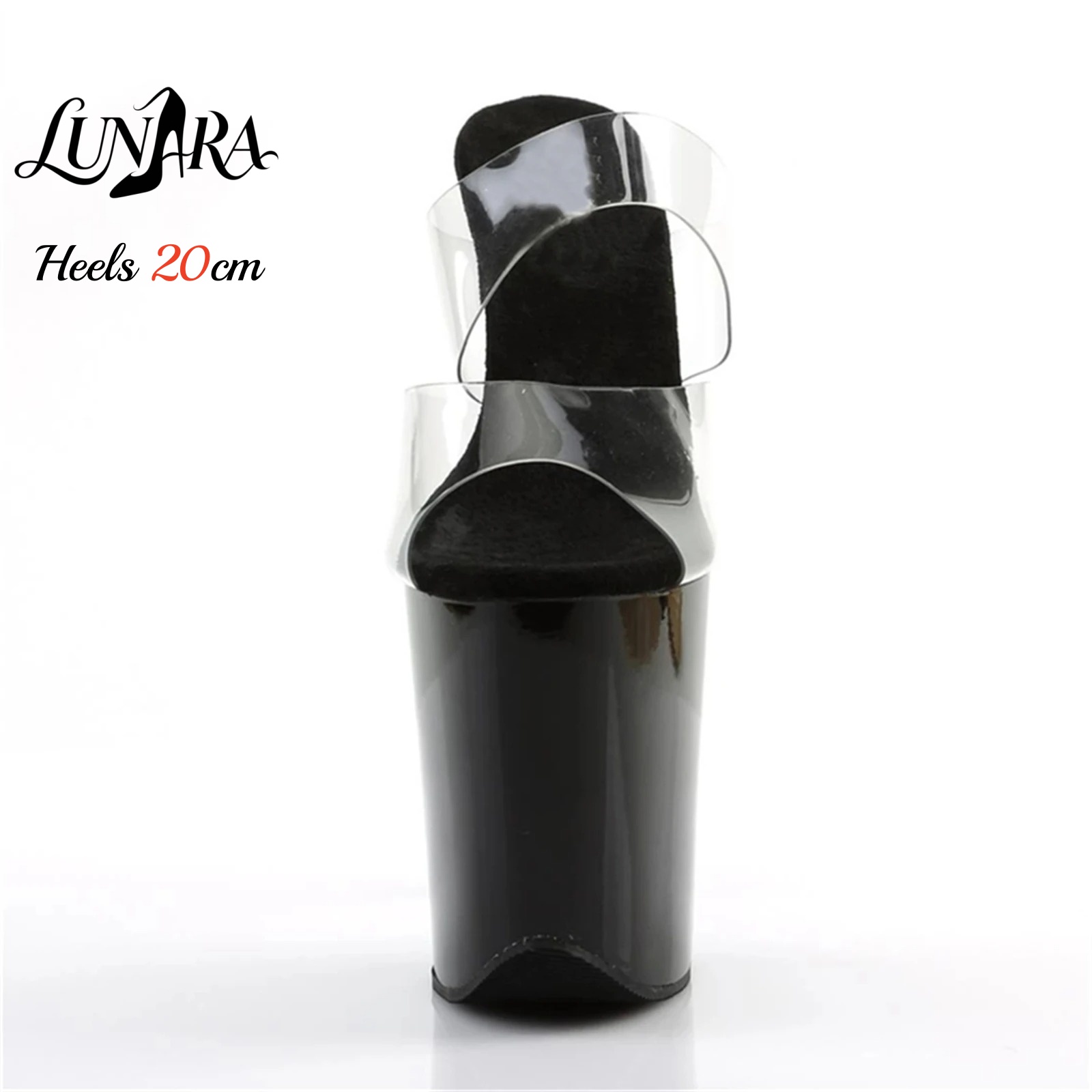 20cm 투명 PVC 스트랩 울트라 하이 플랫폼 하이힐 - Sandal Strappy Heeled 리뷰 및 가격