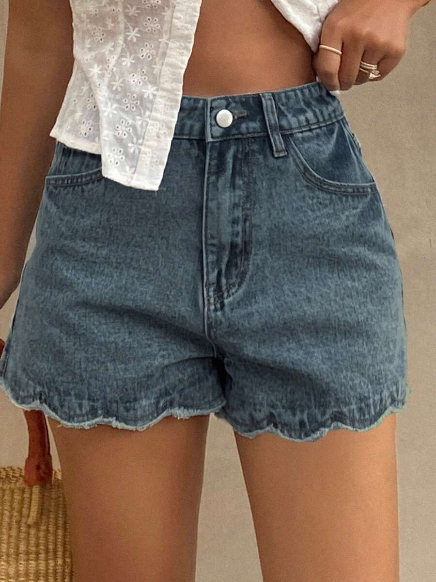 여성 루즈핏 캐주얼 데님 반바지 여름 하이웨이스트 프레 - Shorts Denim Frayed 리뷰 및 가격