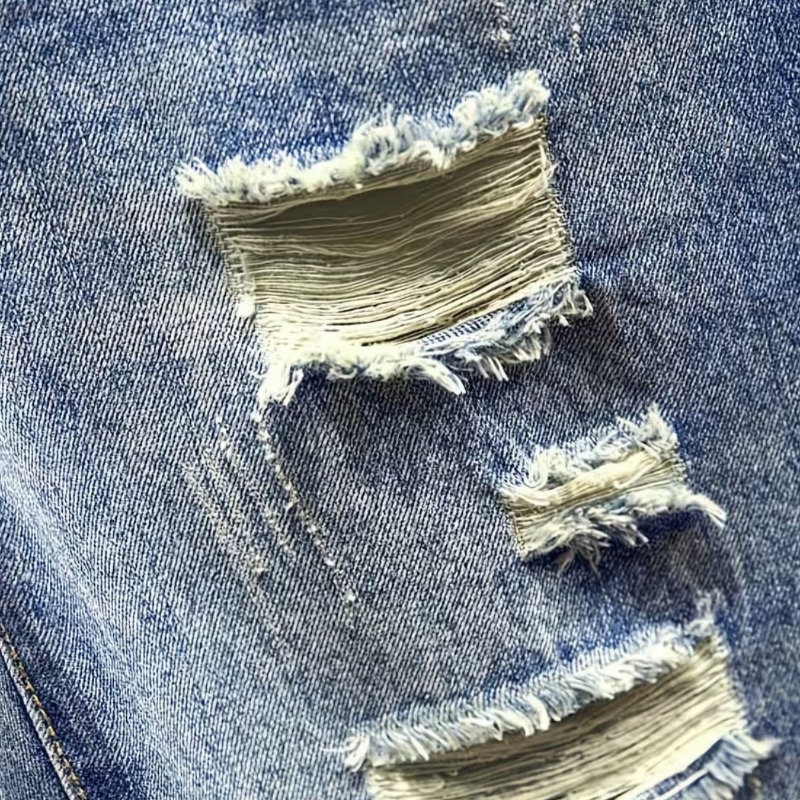 남성 한국 스타일 디스트레스드 데님 반바지 라이트 워싱 - Shorts Denim Frayed 리뷰 및 가격