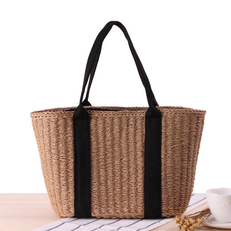 트렌디 밀짚 여성 토트백, 럭셔리 디자이너 라탄 우븐  - Crochet Bag Raffia 리뷰 및 가격