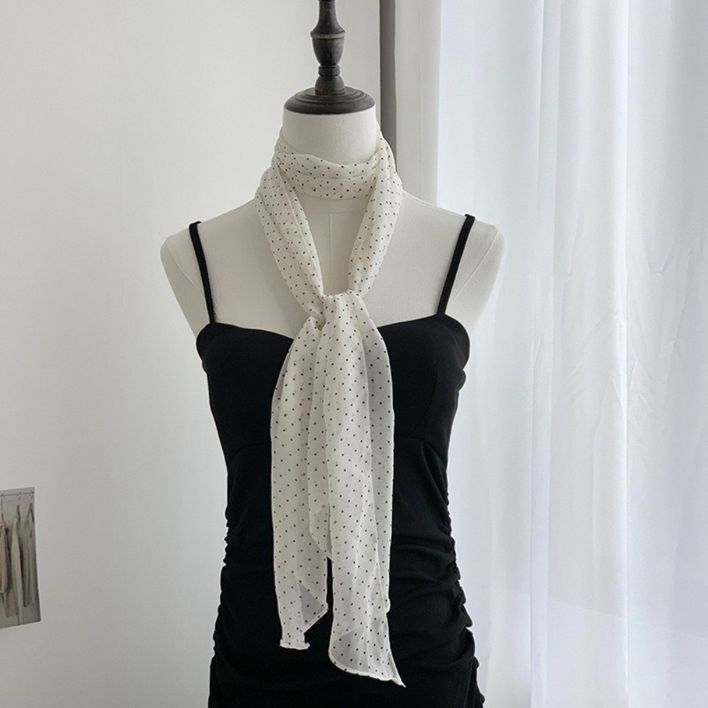 패션 머리띠 폴카 도트 스카프 폴카 도트 쉬폰 얇은 머 - Headband Summer Knit 리뷰 및 가격