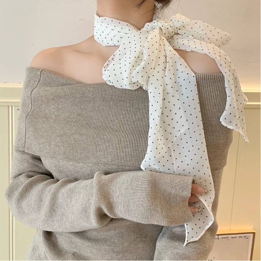 패션 머리띠 폴카 도트 스카프 폴카 도트 쉬폰 얇은 머 - Headband Summer Knit 리뷰 및 가격