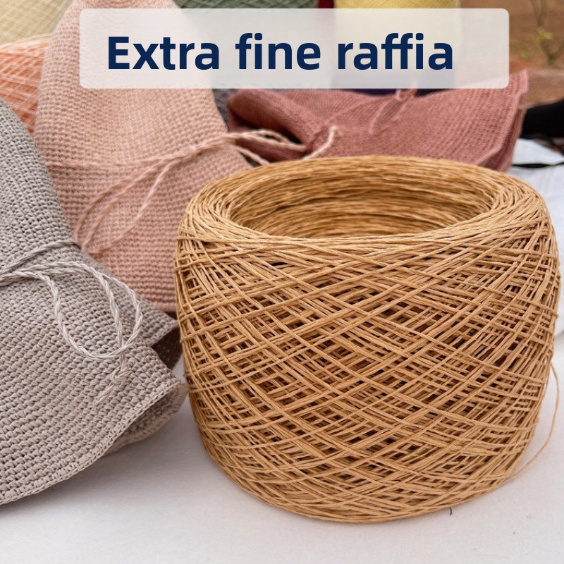 250g 얇은 종이 라피아 실, 손뜨개질 여름 모자 공 - Crochet Bag Raffia 리뷰 및 가격