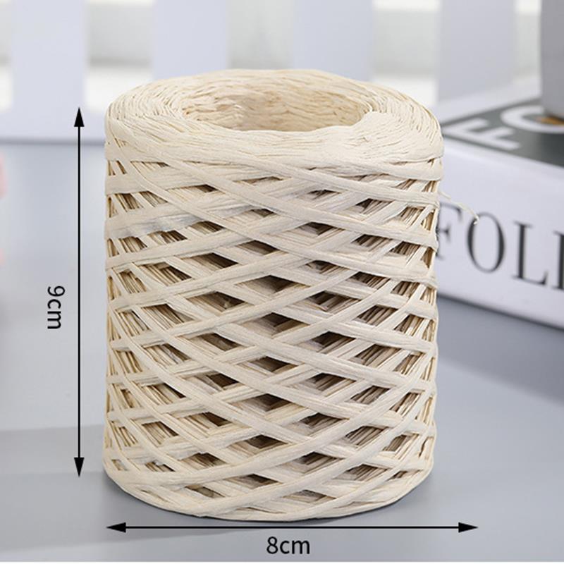 200M 라피아 종이 로프 짚실 뜨개질용 종이실 DIY - Crochet Bag Raffia 리뷰 및 가격