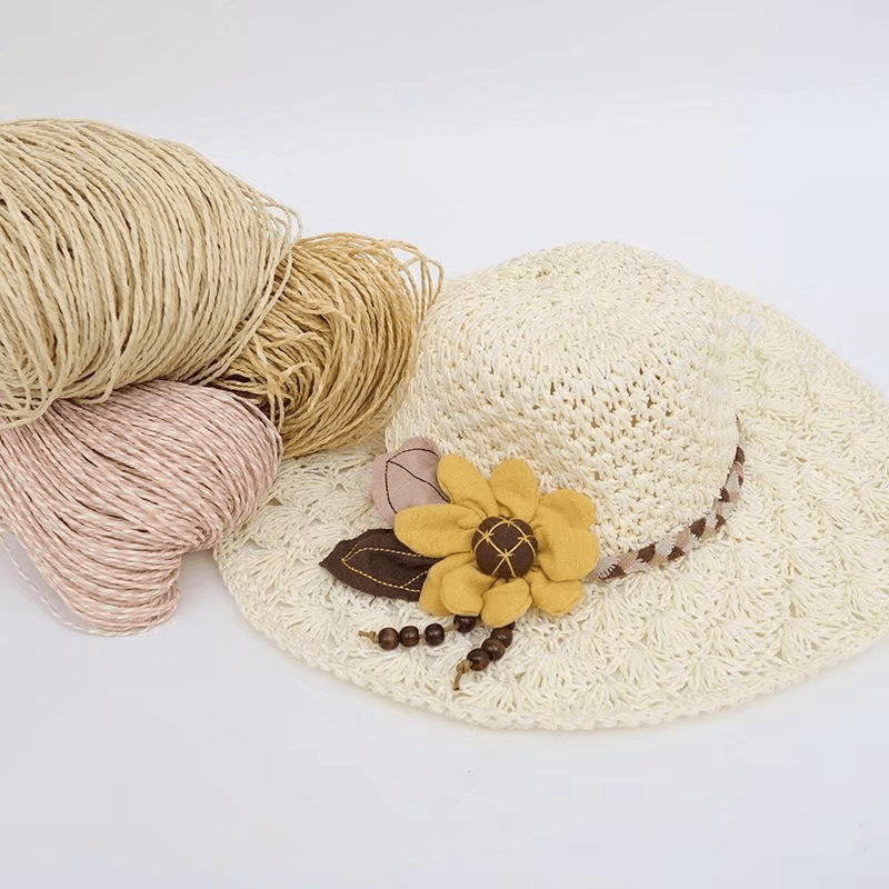 200g 2겹 면 라피아 실 손뜨개 여름 모자 가방 D - Crochet Bag Raffia 리뷰 및 가격