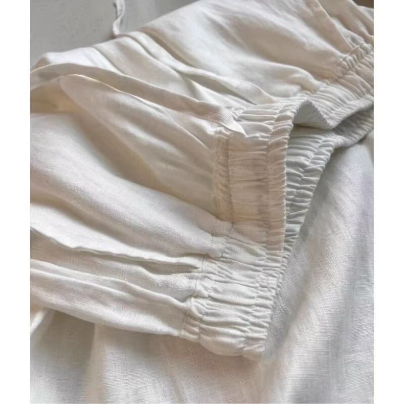한국 화이트 코튼 린넨 와이드 레그 팬츠 셔츠 세트 여 - Linen Pant Wide 리뷰 및 가격
