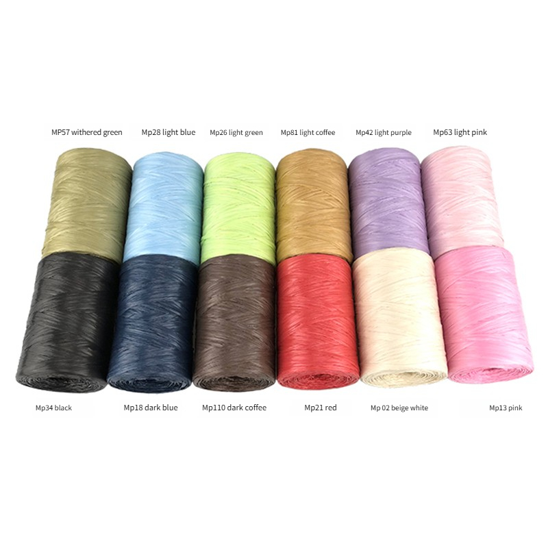100g/개 플랫 라피아 종이실 손뜨개질 가방 여름 모 - Crochet Bag Raffia 리뷰 및 가격