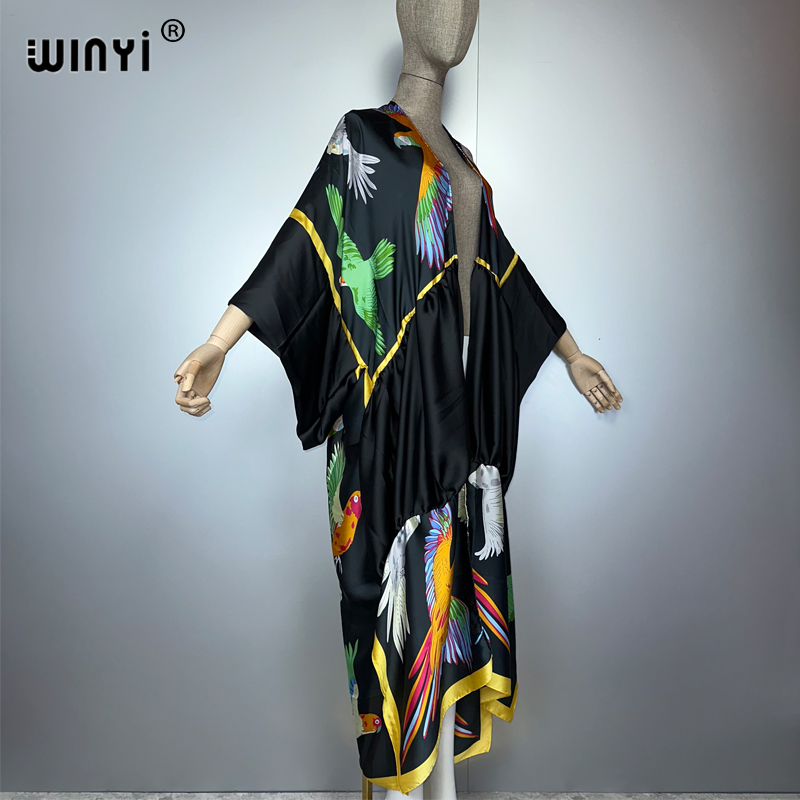 위니 프린트 보헤미안 키모노 맥시 비치웨어 커버업 휴가 - Cover Up Kaftan 리뷰 및 가격