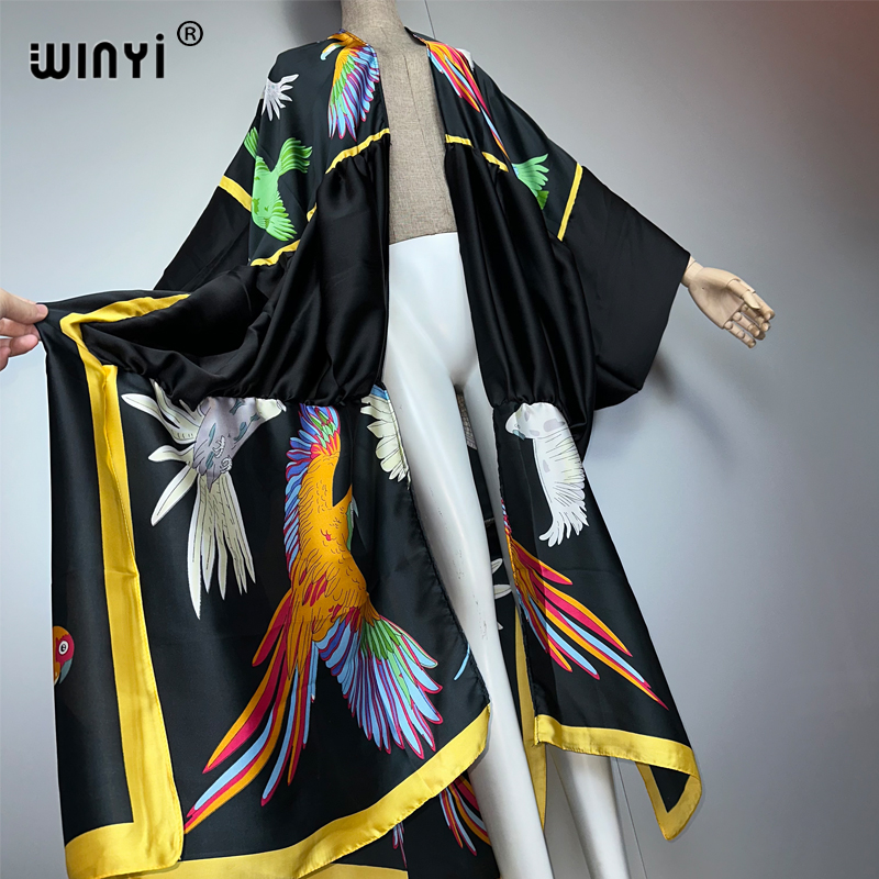 위니 프린트 보헤미안 키모노 맥시 비치웨어 커버업 휴가 - Cover Up Kaftan 리뷰 및 가격
