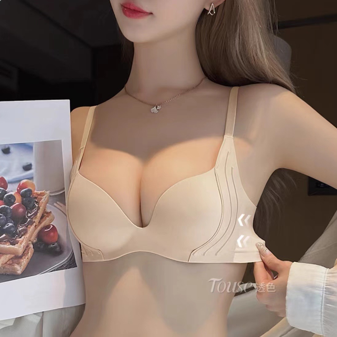 작은 가슴을 위한 무선 푸시 업 브라 - 처짐 방지 리 - Bralette Triangle Set 리뷰 및 가격