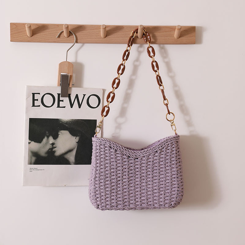 여성용 밀짚 가방: 해변 휴가용 단색 숄더백 부드럽고  - Tote Bag Beach 리뷰 및 가격