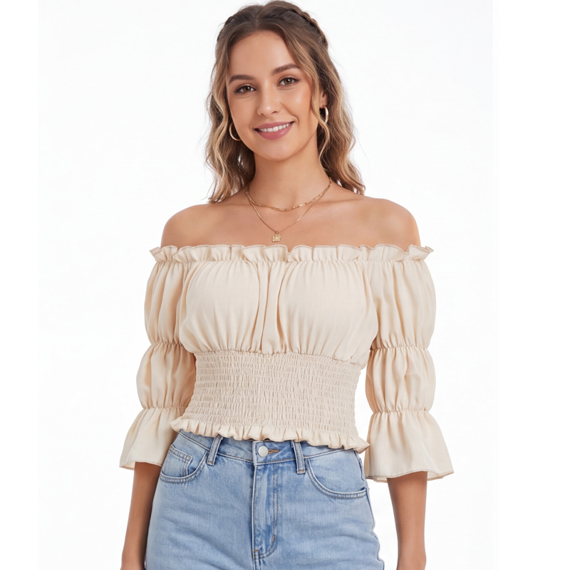 르네상스 블라우스 여성용 탑 반팔 오프숄더 탑 해적 코 - Blouse Off Shoulder 리뷰 및 가격