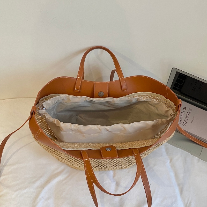 Vsper 브랜드 밀짚 니트 여성용 대형 토트백 두 사 - Crochet Bag Raffia 리뷰 및 가격