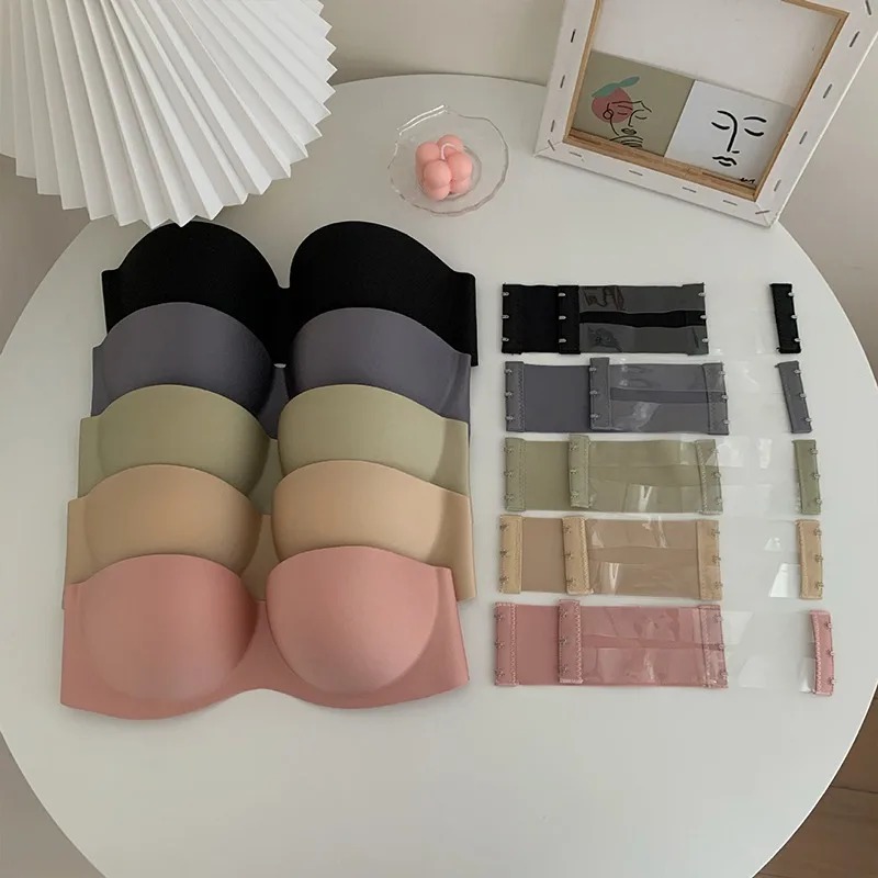 여성용 섹시 스트랩리스 푸쉬업 패드 브라 심리스 인비저 - Bralette Triangle Set 리뷰 및 가격