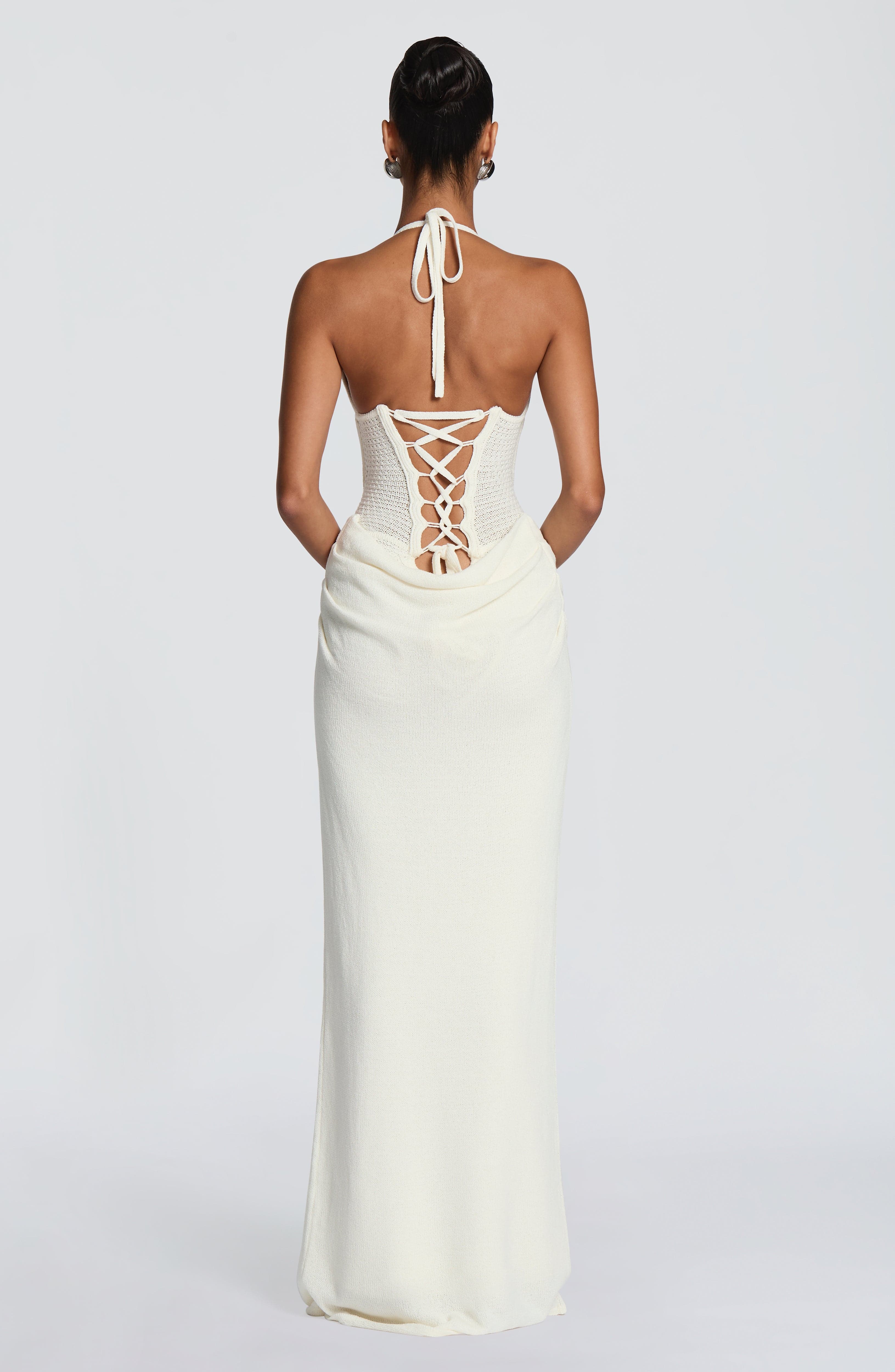 보헤미안 스타일 홀터 니트 맥시 드레스, 속이 비치는  - Maxi Dress Halter 리뷰 및 가격
