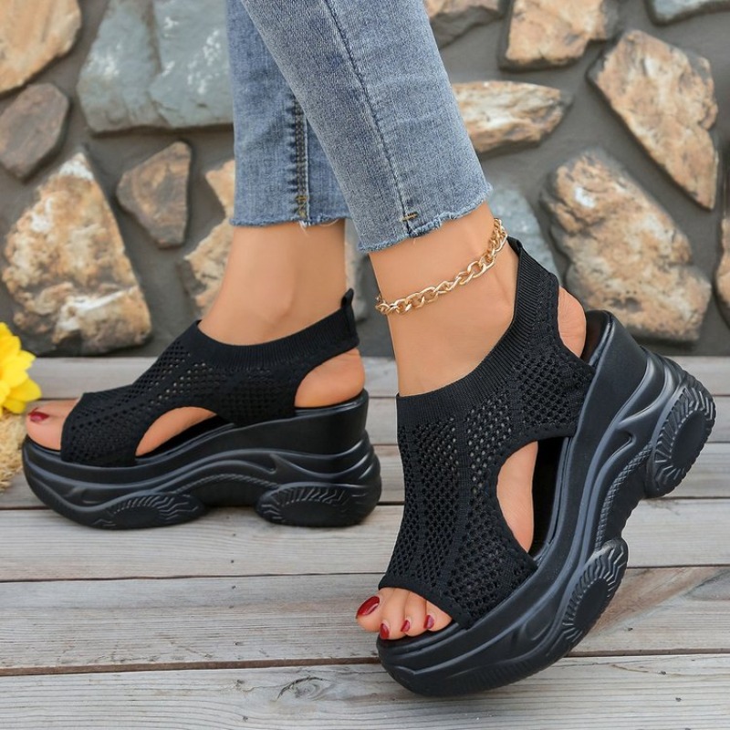 여성 플랫폼 샌들 여름 웨지 슈즈 메쉬 통기성 하이힐  - Wedge Espadrille Women 리뷰 및 가격