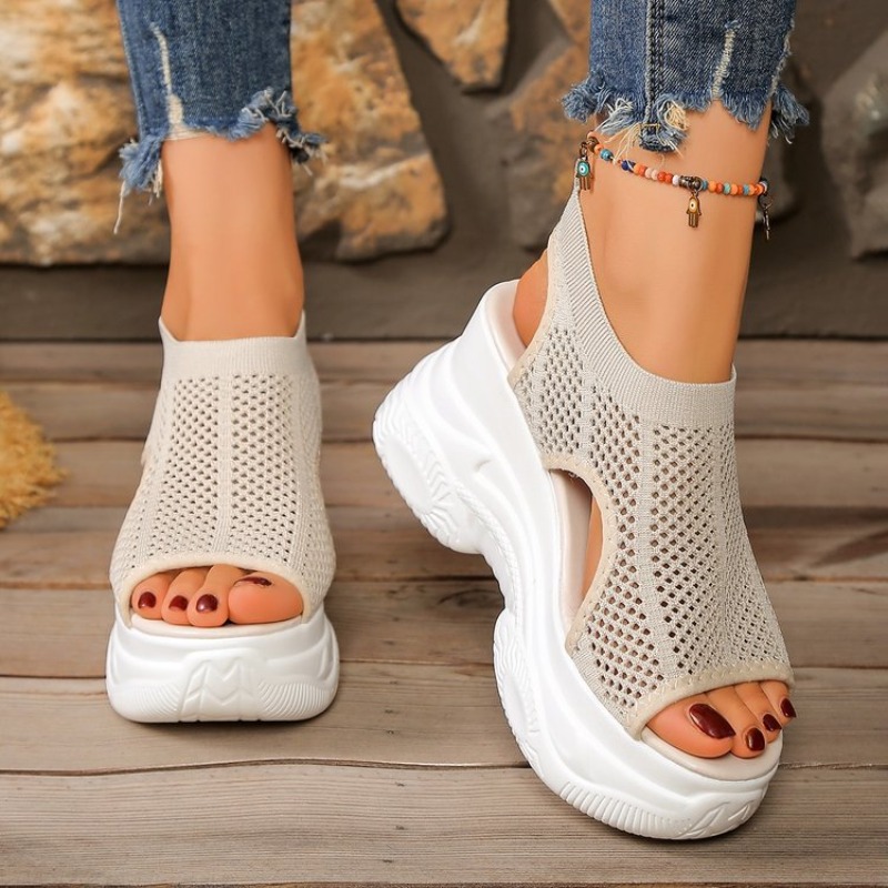 여성 플랫폼 샌들 여름 웨지 슈즈 메쉬 통기성 하이힐  - Wedge Espadrille Women 리뷰 및 가격